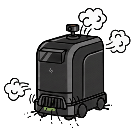 ほこりを吸引する清掃方式